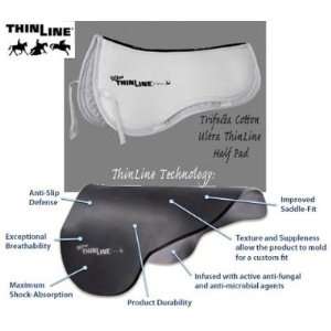 Trifecta Cotton Ultra Thinline Half Pad Black, Medium  