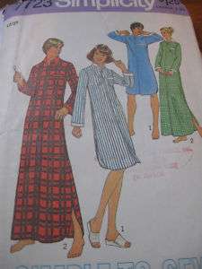 VINTAGE 70s SIMPLICITY HIS n HERS NIGHT SHIRTS PATTERN  