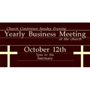   3x6 Vinyl Banner   Church Conference Business Meeting: Everything Else