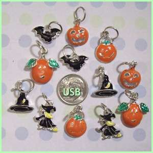 WHOLESALE 12 HALLOWEEN HOLIDAY CHARMS Assorted #21  