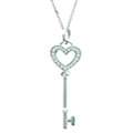 Sterling Silver Diamond Heart Key Necklace Today 
