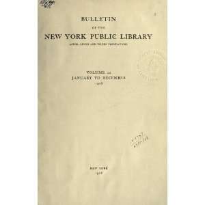  Bulletin New York Public Library Books
