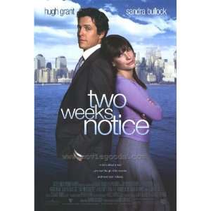 Two Weeks Notice Poster Movie 27x40 