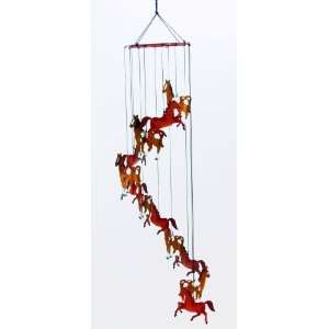  Horse Spiral Chime   Wind Chime Patio, Lawn & Garden