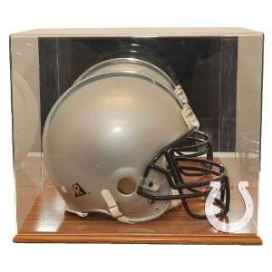  Indianapolis Colts Oak Finished Base Helmet Display 
