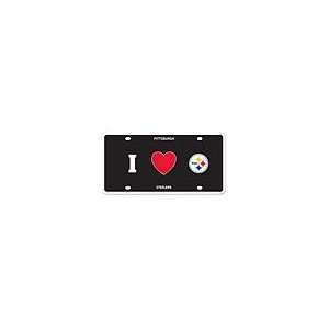 I heart Pittsburgh Steelers design Styrene License Plate 