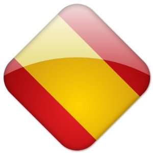  Spain Racing Flag sticker decal 4 x 4 Everything Else
