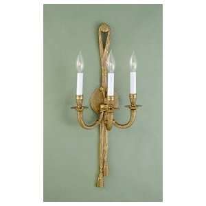  Wall Sconce Three Light Fixture In Cameo Brass Finish   3 