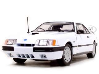 1986 FORD MUSTANG SVO WHITE 1:18 SCALE DIECAST MODEL  