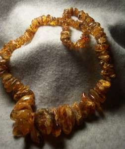 Huge AMBER Nugget Graduated Necklace  