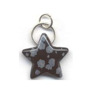 Snowflake Obsidian Star Pendant