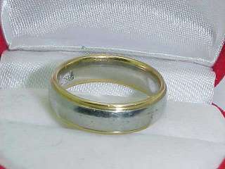 Pt950 Au750 Wedding Band Ring Platinum size 10g 7.5 sz  