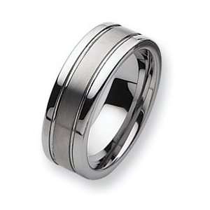  Tungsten 8mm and Polished Band TU23 12.5 Jewelry