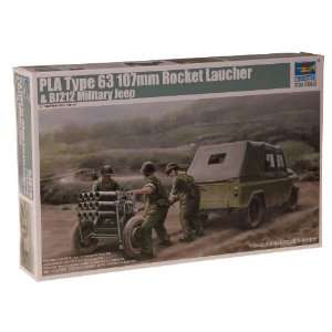  1/35 PLA Type 63 107mm Rocket Launcher & Jeep Toys 