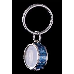  Snare Drum Key Chain   Blue: Musical Instruments