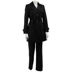 Nine West Womens Long Jacket Crepe Suit  