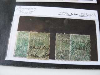 GERMANY   PRUSSIA   Antique Stamp Collection on Cards Mint + Used 