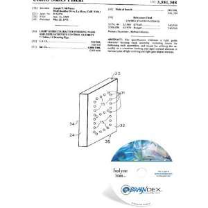 NEW Patent CD for LIGHT GUIDE CHARACTER FORMING MASK AND 