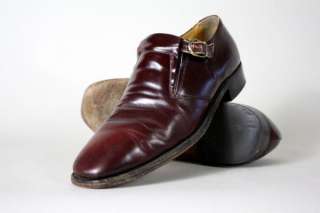 Vintage Nettleton Burgundy Leather Buckle Loafer Shoe 9 D  