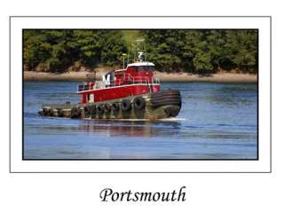 PORTSMOUTH , NH , TUG BOAT print by Jon Winslow OE  