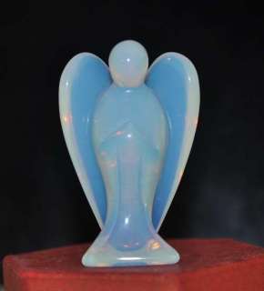 Opal Carve Gemstone Angel Crystal Figurine 2  