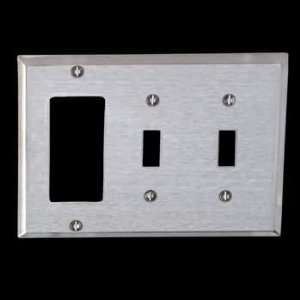 Wall Plates Satin Stainless Steel, Double Toggle GFI Switch Plate 