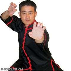 Black w Red Trim Kung Fu Uniform Top Sizes 000 to 7  
