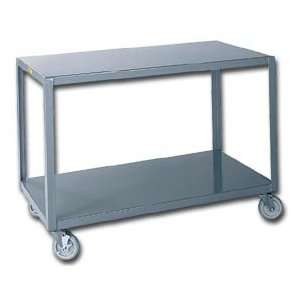 1000 Lb. Capacity Mobile Table With 2 Shelves  Industrial 