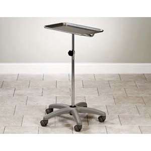leg, mobile stainless steel instrument stand with tray