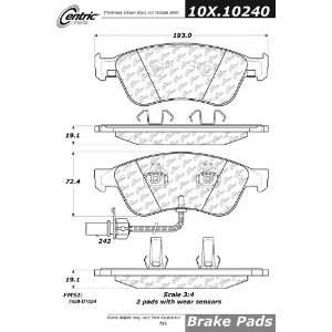  Centric Parts, 102.10240, CTek Brake Pads Automotive