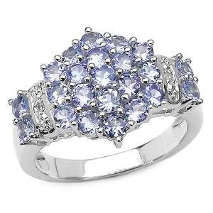  1.40 ct. t.w. Tanzanite and White Topaz Ring in Sterling 