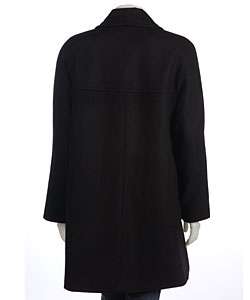 Harve Benard Plus Size Black A line Coat  