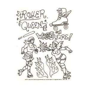   Embroidery Patterns Roller Derby; 3 Items/Order: Arts, Crafts & Sewing