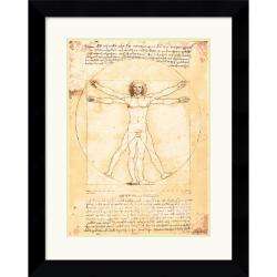   of the Human Figure (Vitruvian Man) Framed Art Print  Overstock