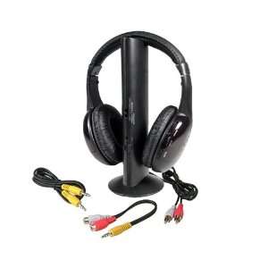  TDD 5N1 Wireless 5 in 1 Black Monitoring Headphones with 