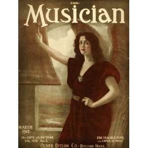  1912 Cover Musician Church Bell Tower Robed Angel Wings 