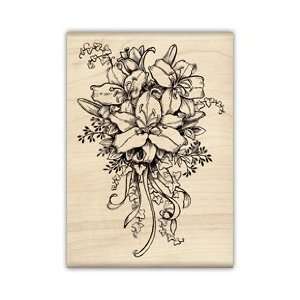  Casablanca Lily Wood Mounted Rubber Stamp