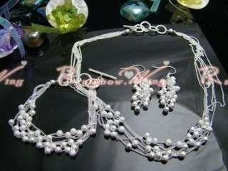 Silver Plated Beeds Collection/Style Jewelry Set 002  