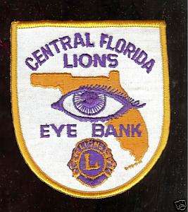 EYE BANK old Patch Lions Club Central Florida  