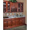 Honey Stained Wall Microwave Kitchen Cabinet  