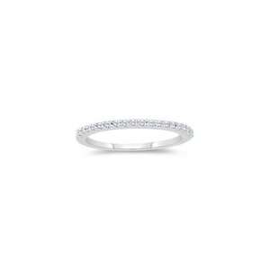  0.18 Cts Diamond Wedding Band in 14K White Gold 6.5 