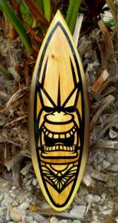 Earth Tone Kane Mask Tiki Surfboard Art Solid Wood New  