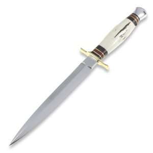 Sheffield Nowill England Tactical Stiletto Dagger Stag Handle Knife 