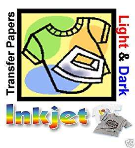 TRANSFER PAPER FOR INK JET PRINTING LIGHT FABRICS 25PK  
