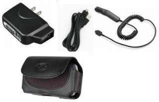   Car+Home Charger+Leather Case+USB Cable for Alltel LG AX8600  