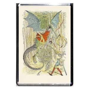 Magnet Alice in Wonderland Tenniel Colour Alice Fights the Jabberwocky 