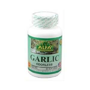  Alfa Vitamins Garlic Odorless 1000 mg 60 caps Heart Health 