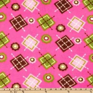   Fleece Argyle Pink/Green Fabric By The Yard: Arts, Crafts & Sewing