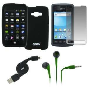 EMPIRE Samsung Rugby Smart I847 Silicone Skin Case Cover (Black) + 3 