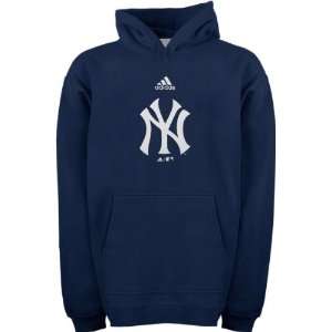 New York Yankees Navy Adidas Team Logo Youth Hooded Sweatshirt  